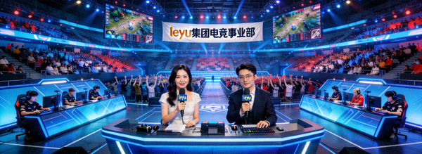 leyu集团电竞事业部，现代化电竞场馆内举办中文解说赛事活动